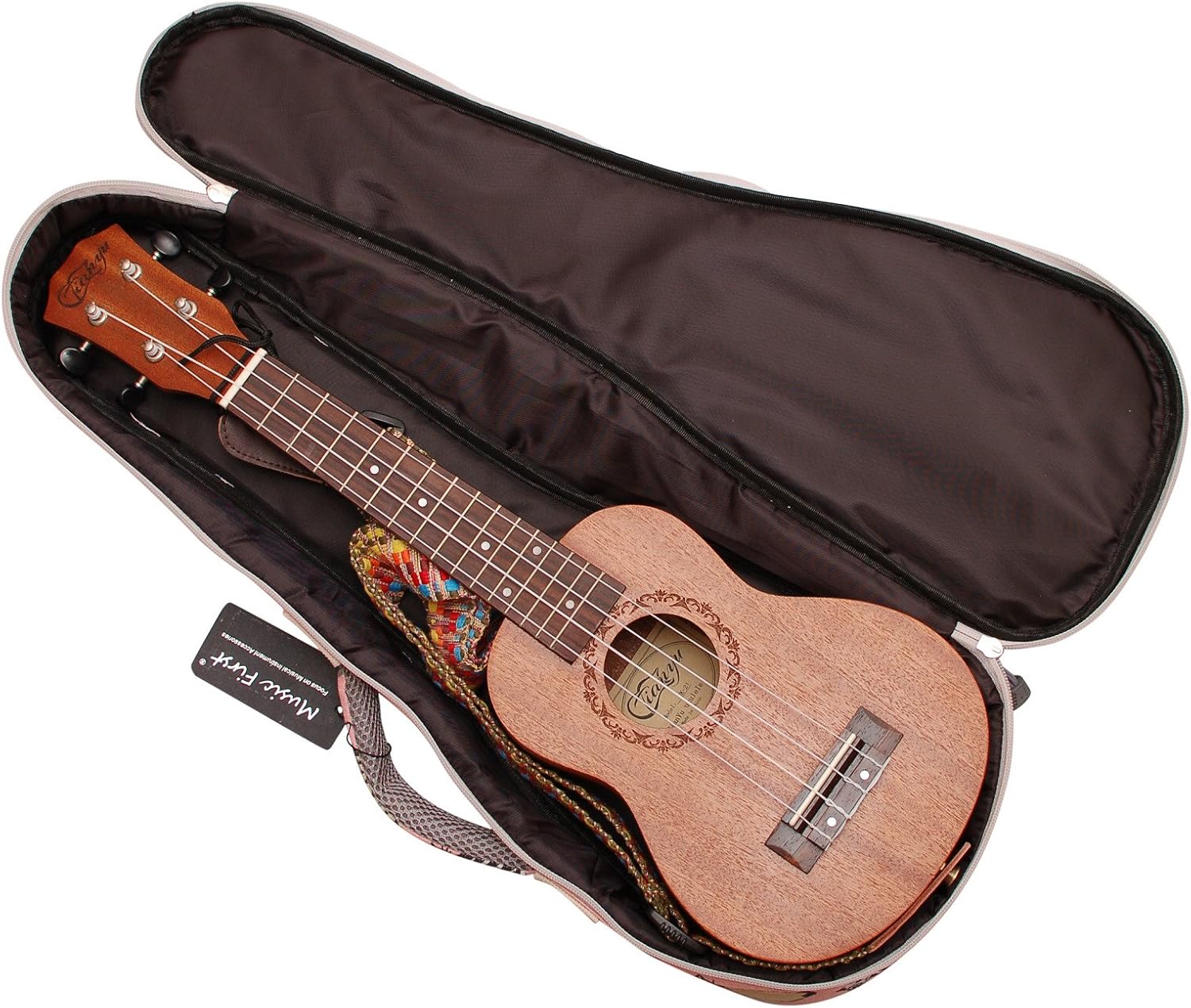 MUSIC FIRST cotton 23/24 inch Concert "MISS CAT" ukulele case ukulele bag ukulele cover, New Arrial, Original Design. - Image 4