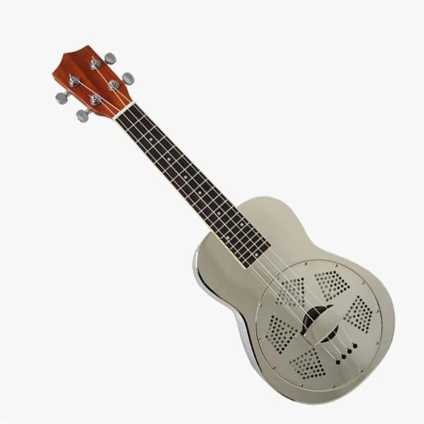 Concert Ukulele Gloss Finish Chrome Brass Body Resonator Ukulele With Hard Case Ukulele Starter Kit Concert Ukulele Gloss Finish Chrome Brass Body Resonator Ukulele With Hard Case Ukulele Starter Kit