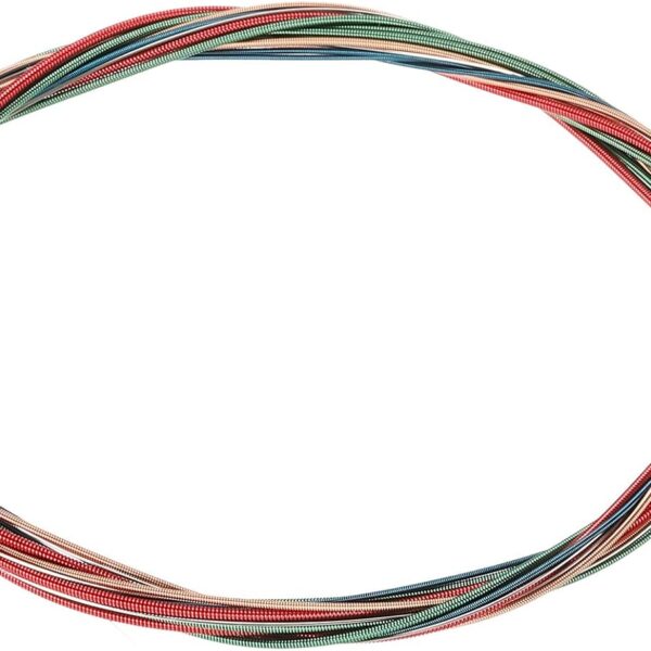 sourcing map Multi-color Acoustic Guitar Strings, 2.79ft Light Tension for 6 String Guitar-Warm, Bright, Balanced Tone