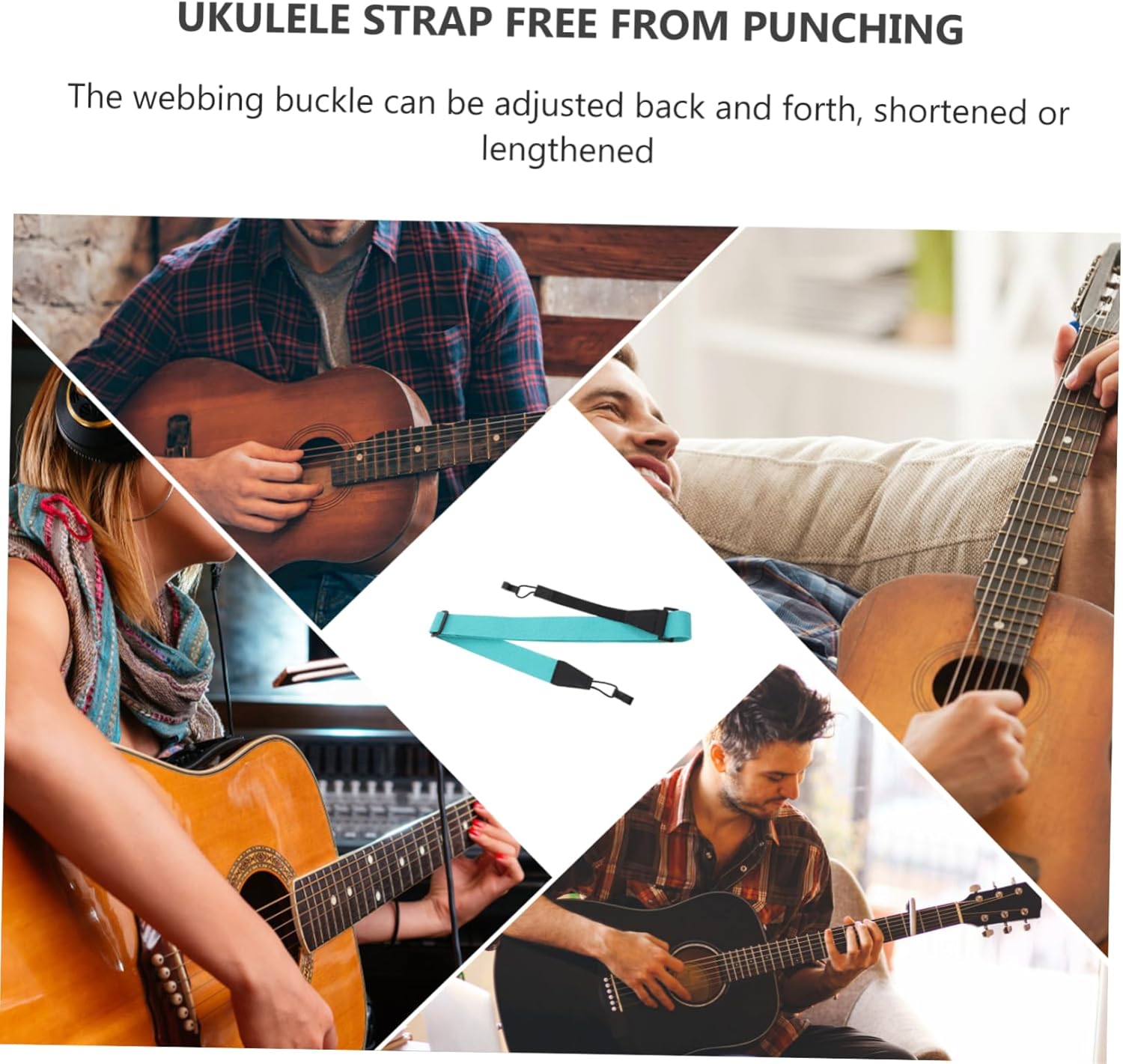 ibasenice 2 Pcs Ukulele Strap Adjustable Ukulele Belt Ukulele Back Straps Fabric Guitar Strap Tenor Ukulele Leather Watch Bands Ukulele Bass Strap Replacement Belt Child Cotton Nonporous - Image 6
