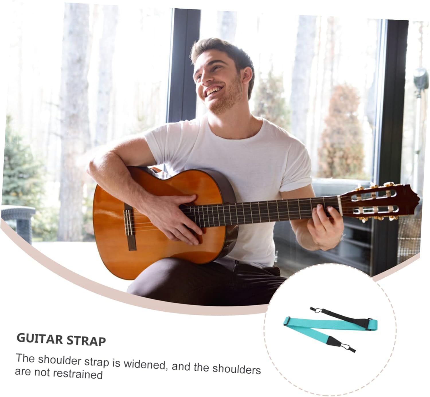 ibasenice 2 Pcs Ukulele Strap Adjustable Ukulele Belt Ukulele Back Straps Fabric Guitar Strap Tenor Ukulele Leather Watch Bands Ukulele Bass Strap Replacement Belt Child Cotton Nonporous - Image 7