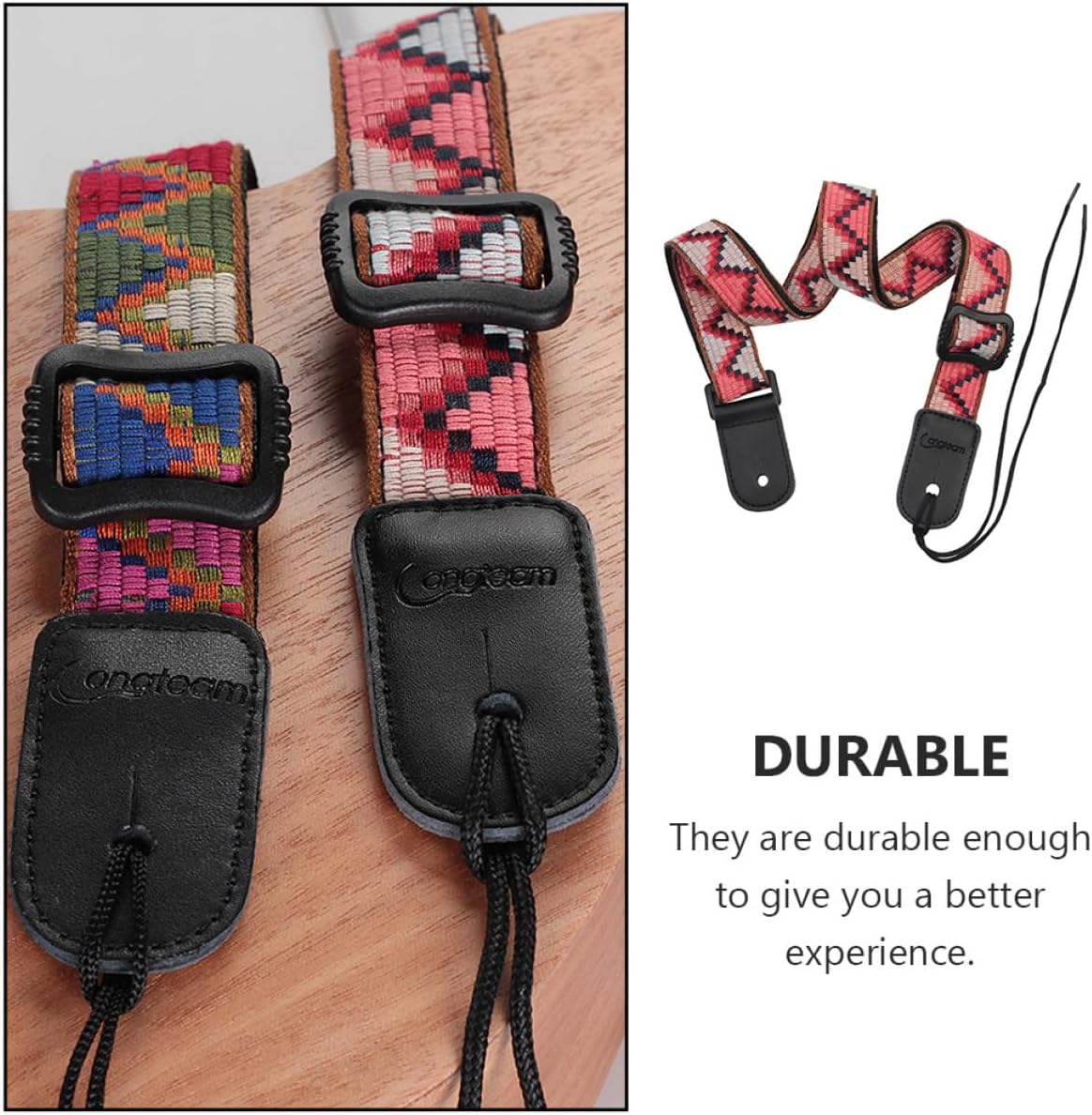 1 Set Ukulele Strap Electric Guitar Strap Adjustable Straps Eleguitar Guitar Kids Suit Belts for Kids Leather Leash Ukulele Shoulder Strap Harp Braided Tape Baby Leather Bass - Image 4