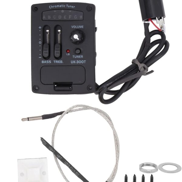 2-Band EQ Pickup Tuner Amplifier for Ukulele Classical Guitar Parts, Wide Amplification Range, Quick Response