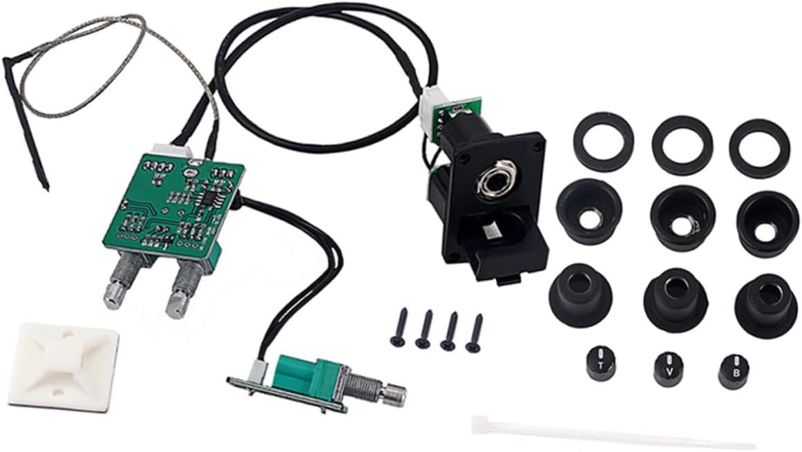 Toyvian Amps for Guitars Electric Piezo Pickup Acoustic Guitar Preamp System Acoustic Guitar Pickup Preamp Guitar Equalizer Bass Guitar Ukulele Pickup Microphone Electric Guitar - Image 8