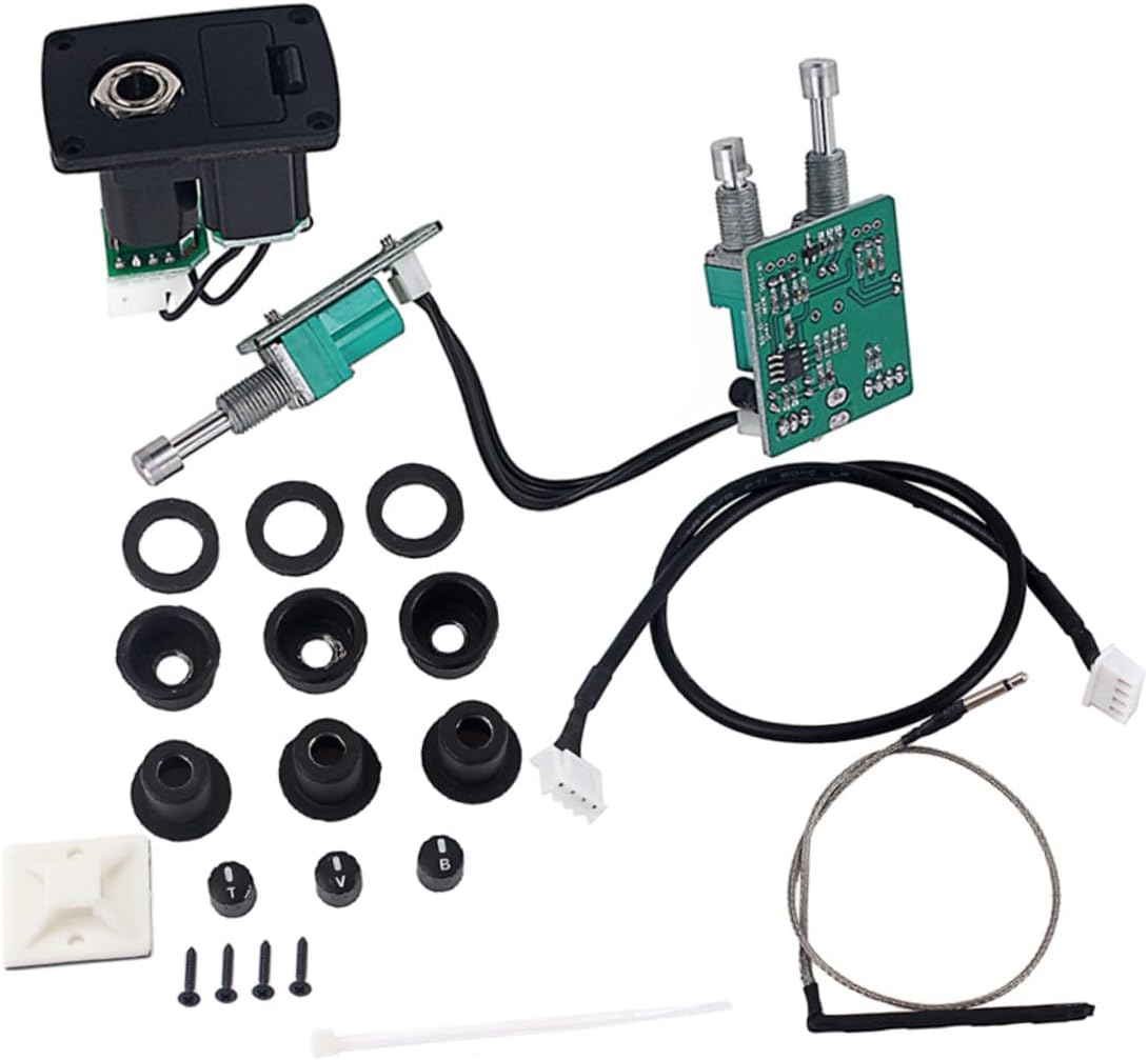 Toyvian Amps for Guitars Electric Piezo Pickup Acoustic Guitar Preamp System Acoustic Guitar Pickup Preamp Guitar Equalizer Bass Guitar Ukulele Pickup Microphone Electric Guitar - Image 3