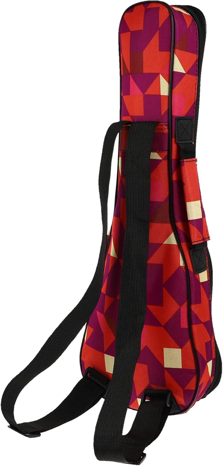 Vaguelly Mochila Para Niños Concert Ukulele Case Bag Soft Ukulele Backpack Case Padded Ukelele Gig Bag with Shoulder Straps for Ukelele Strings Tuners Picks Red 21inch Kids Backpacks - Image 2