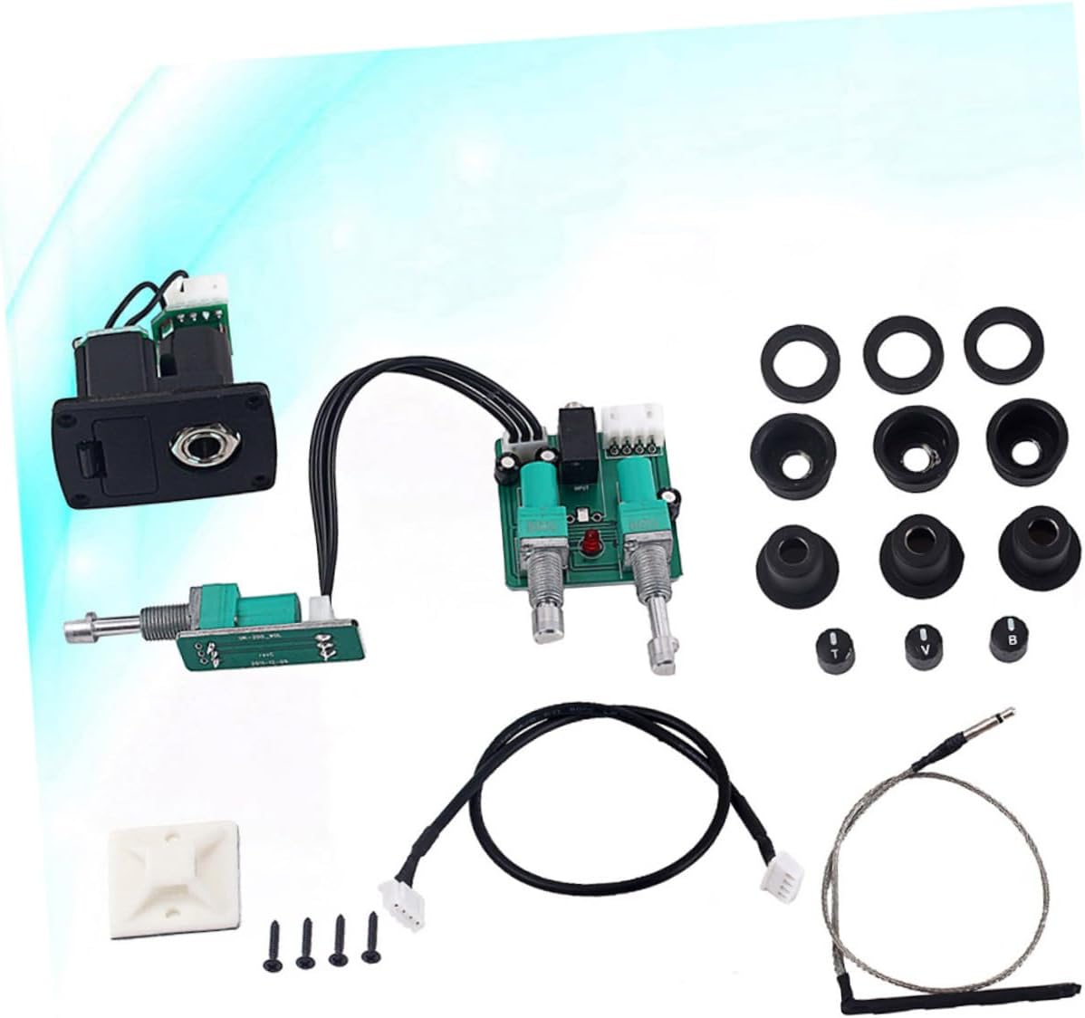 Toyvian Amps for Guitars Electric Piezo Pickup Acoustic Guitar Preamp System Acoustic Guitar Pickup Preamp Guitar Equalizer Bass Guitar Ukulele Pickup Microphone Electric Guitar - Image 4