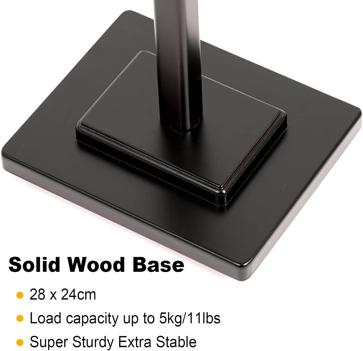 ELQW Black Wood Music Stand Holder, Retro Guitar Ukulele Violin Book Stands, Detachable Adjustable 340°angle, for Home School Band Studio - Image 5