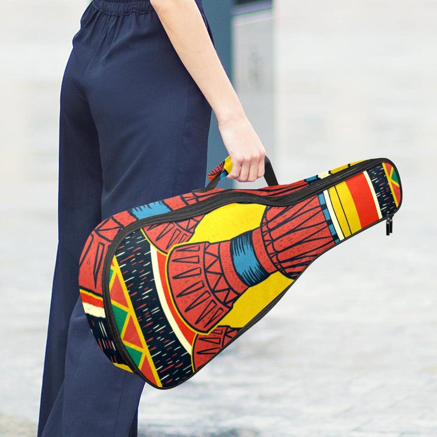 Ukulele Case African Music Djembe Ukulele Bag 21 Inch Waterproof Oxford Ukulele Cover Boys Girls - Image 6