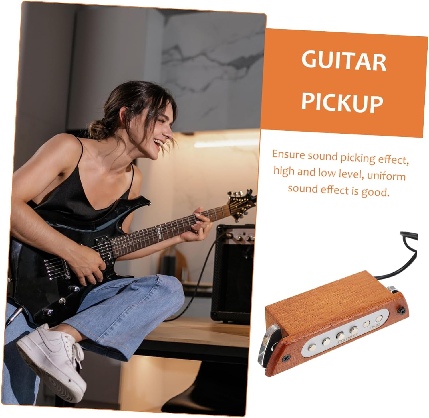 TOYANDONA 1pc Guitar Pickups Classical Guitar Pickup Acoustic Guitar Pickup Eq Equalizer System Banjo Piezo Pickup Amps for Guitars Electric Acoustic Pickup Ukulele Individual Bass - Image 5