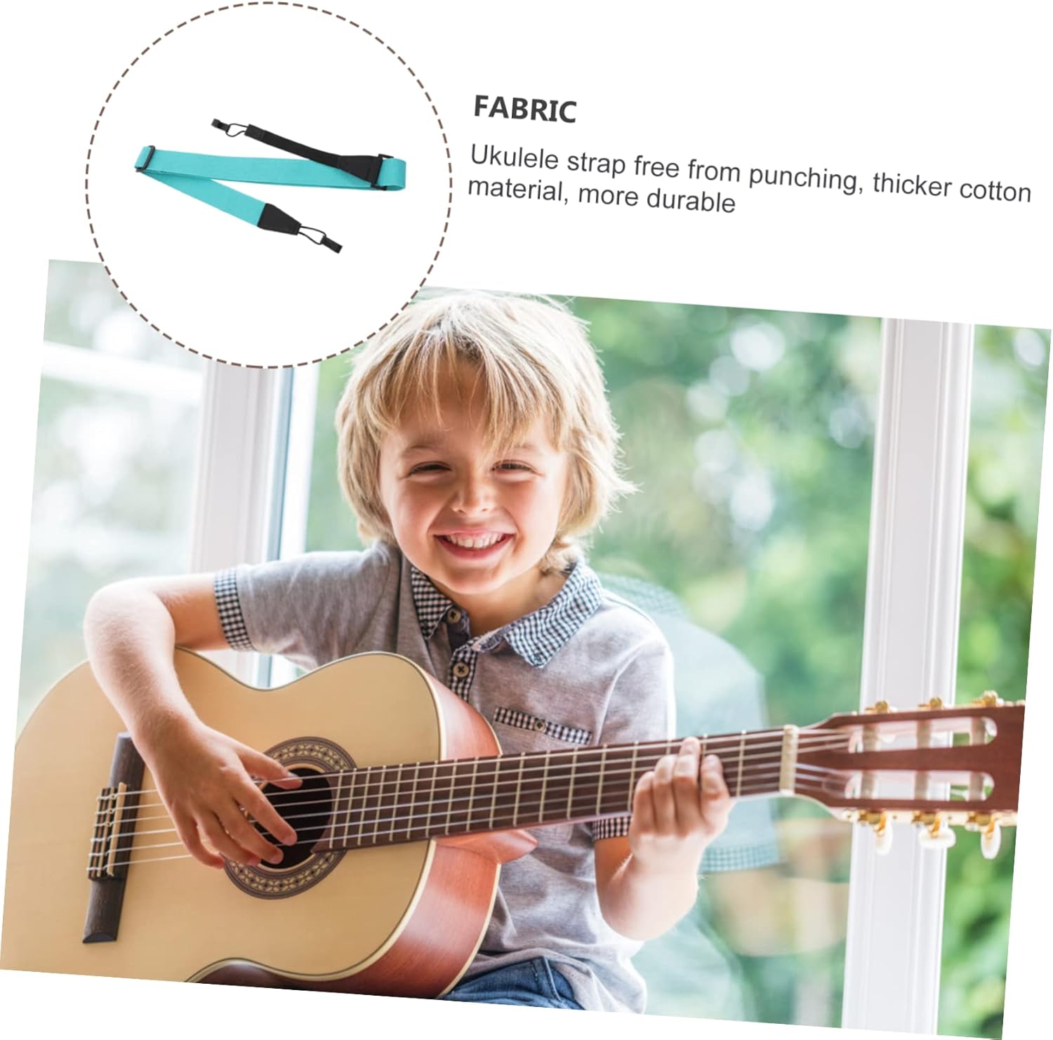 ibasenice 2 Pcs Ukulele Strap Adjustable Ukulele Belt Ukulele Back Straps Fabric Guitar Strap Tenor Ukulele Leather Watch Bands Ukulele Bass Strap Replacement Belt Child Cotton Nonporous - Image 8