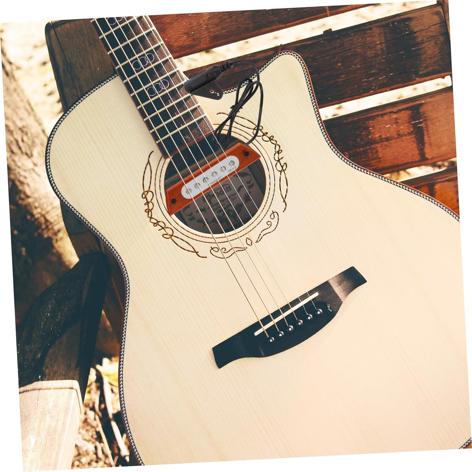 TOYANDONA 1pc Guitar Pickups Classical Guitar Pickup Acoustic Guitar Pickup Eq Equalizer System Banjo Piezo Pickup Amps for Guitars Electric Acoustic Pickup Ukulele Individual Bass - Image 2