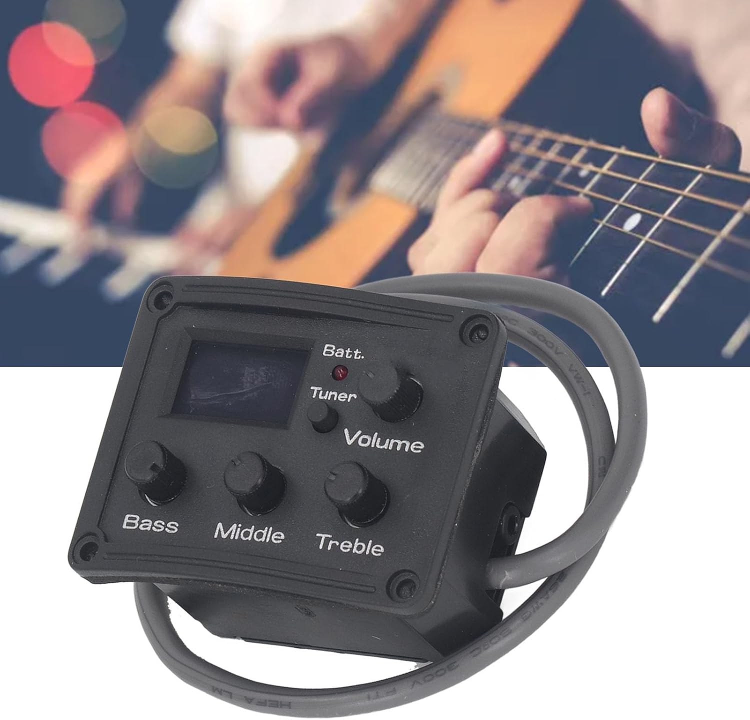 Ukulele Pickup Preamp Amplifier with LCD Screen 3 Band Equalizer for Easy Adjustment Suitable for Ukelele Players - Image 4