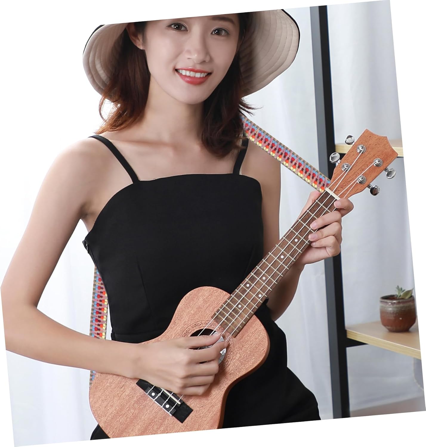 Mikinona Cotton Guitar Strap Mandolin Strap Uk Guitar Accessories Belt Electric Guitar Strap Guitars Guitar Accesories Music Hooks Bass Guitar Banjo Electric Guitar Accessories Child Guitar - Image 3