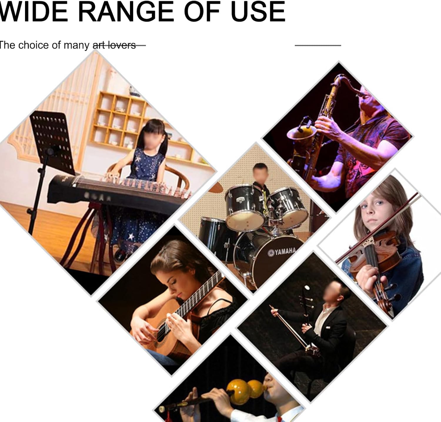 Buhelyc Sheet Music Stand, Tabletop Music Book Stand with Portable Carrying Bag, Portable, with Music Sheet Clip Holder, Heavy Duty, Music Stand for Keyboard, for Violin, Guitar, Ukulele, Drums - Image 6