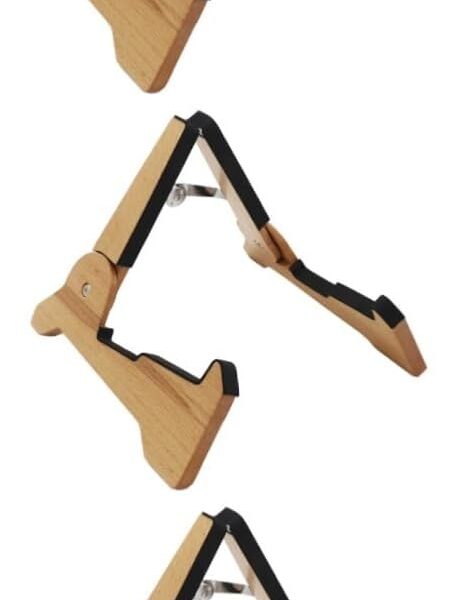 BESTonZON 3pcs Floor Wood Guitar Holder Electric Guitar Accessories Human Hair Extensions Bass Guitars Portable Guitar Rack Banjo Ukulele Mandolin Floor Stand Wooden Classical Bass Rack