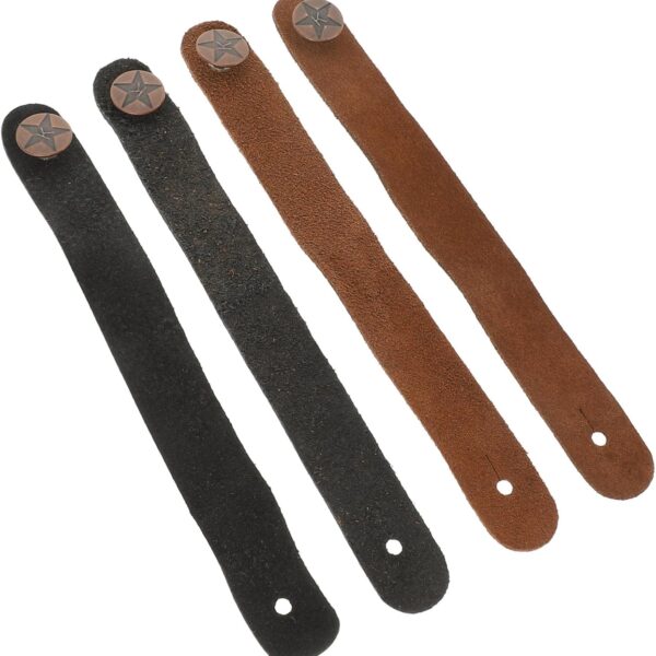 HEMOTON 1 Set 4 Pcs Guitar Headband Ukulele Headstock Tie Ukulele Headstock Strap Headbands Guitar Strap Ukulele Neck Tiara Headband Bass Guitar Ukulele Strap Leather Piano Belt With Lock