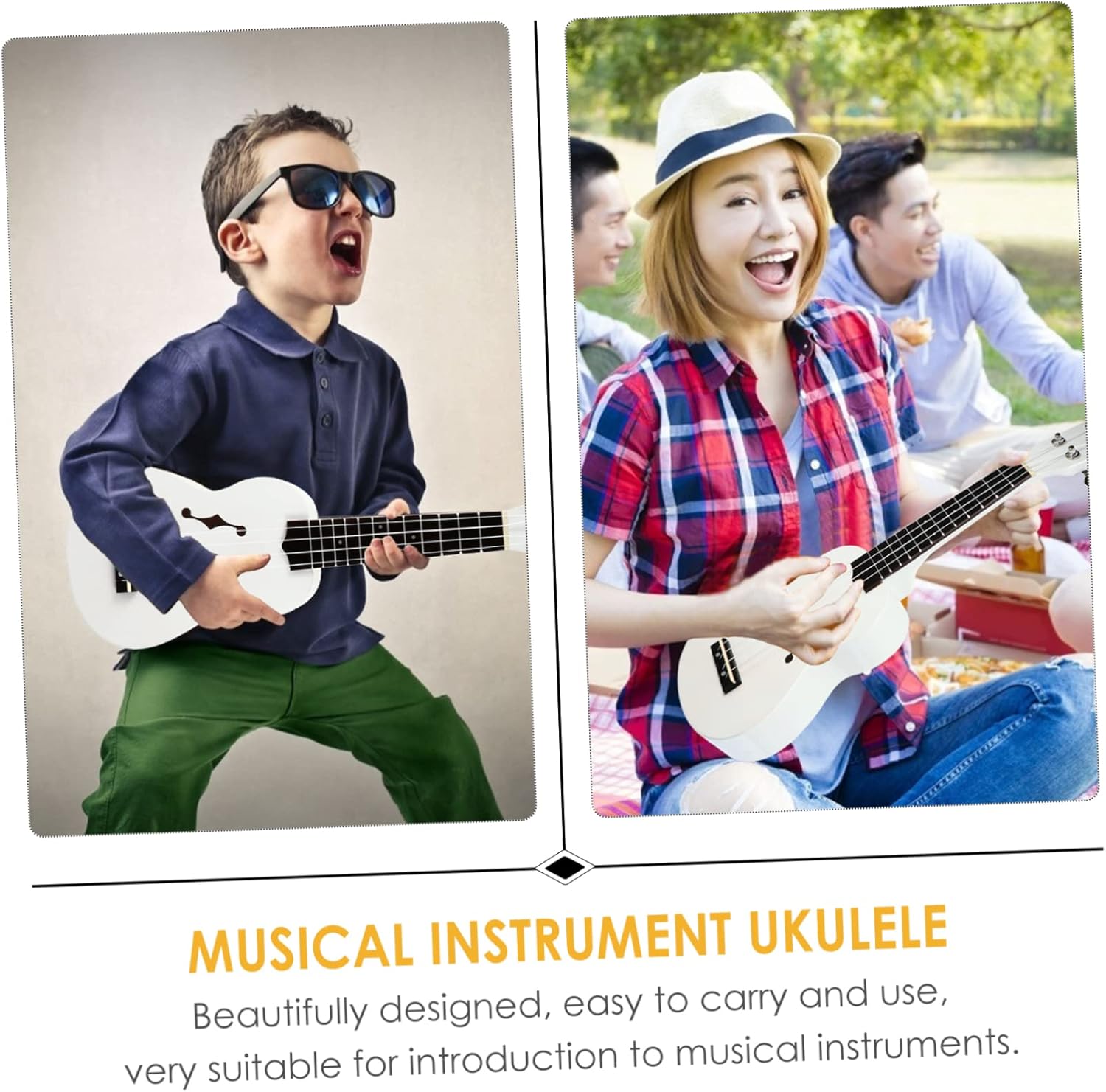 Hoement 1 Set 21 Ukulele Musical Instruments Toy Musical Instrument Mini Instruments Small Guitar Wood White - Image 5