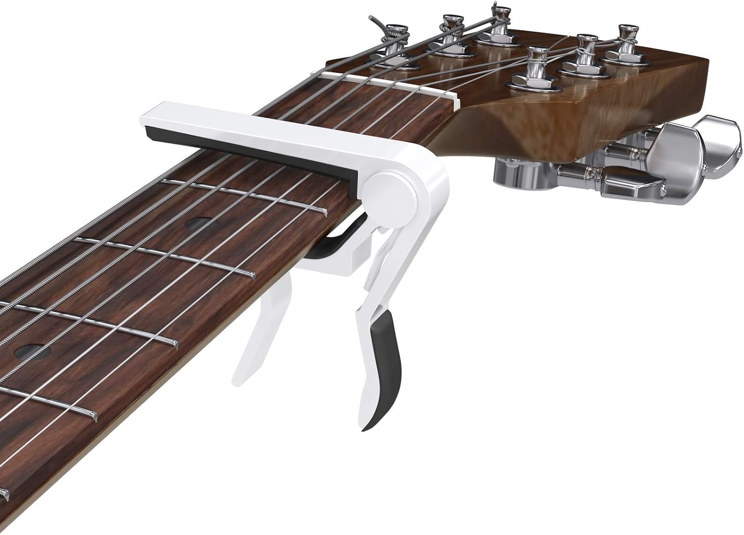 Guitar Capo Quick Change Capo for 6-String Acoustic Guitar Electric Guitar Classical Guitar Ukulele Capotastos Capo (White) - Image 2