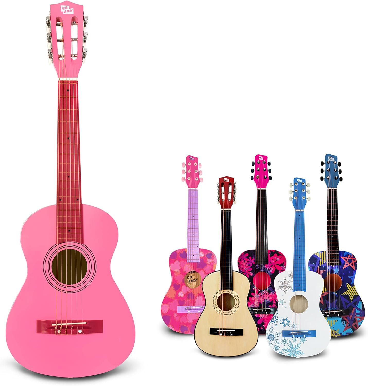 CB SKY 30-inch (76cm) Pink Classical Guitar/Girls Gift/Kids Musical ...