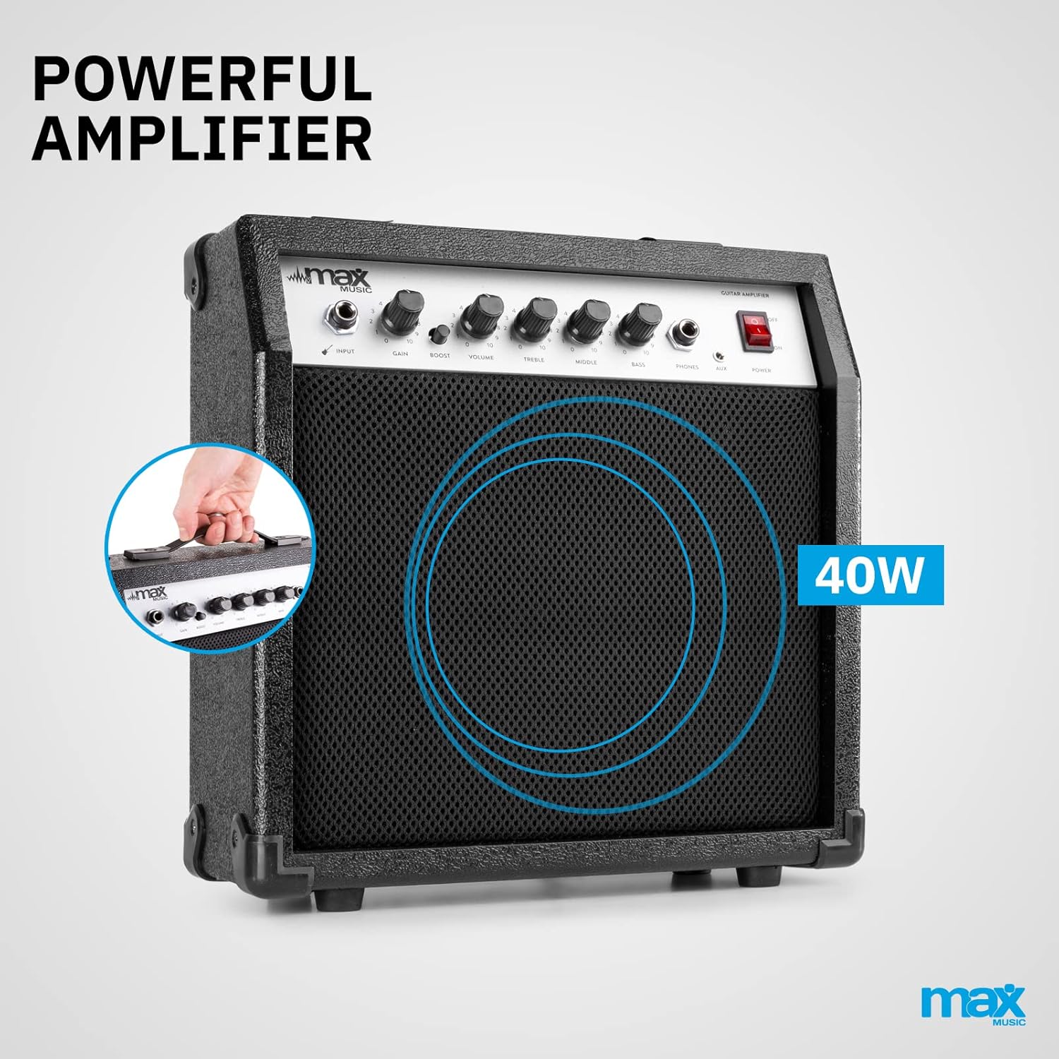 Max Electro Acoustic Guitar Set with 40W Amplifier, Full Size ...