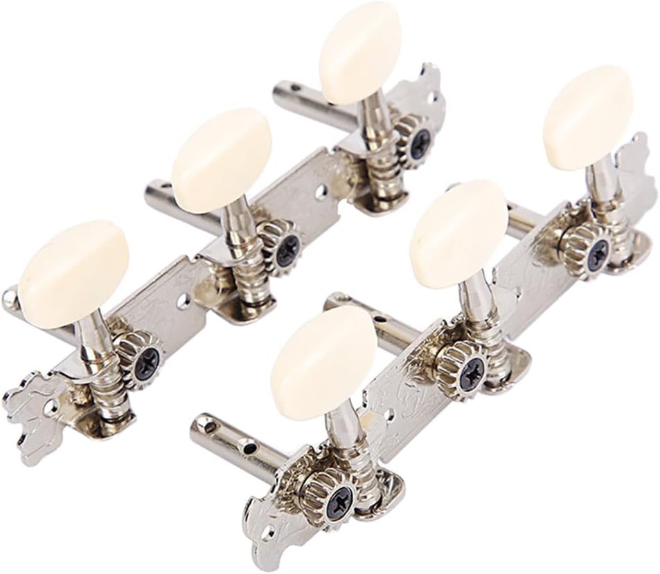 1 Set Acoustic Tuning Pegs, Guitar Machine Heads Tuning Keys Tuners for Acoustic Guitars, Ukuleles, Classical Guitars (White) - Image 2