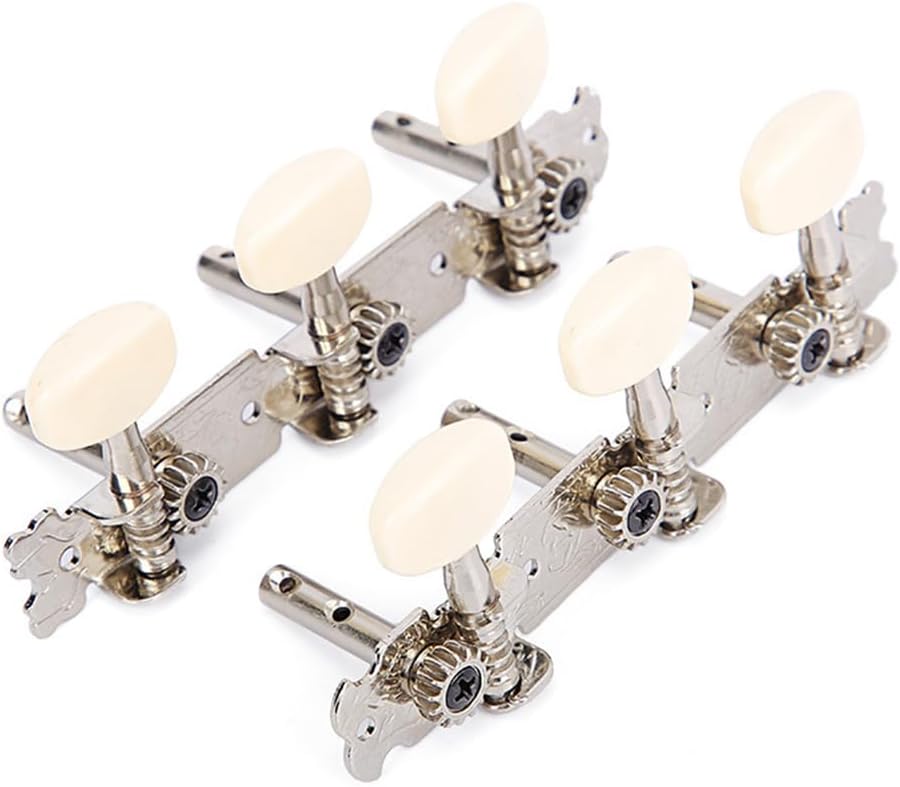 1 Set Acoustic Tuning Pegs, Guitar Machine Heads Tuning Keys Tuners for Acoustic Guitars, Ukuleles, Classical Guitars (White) - Image 4