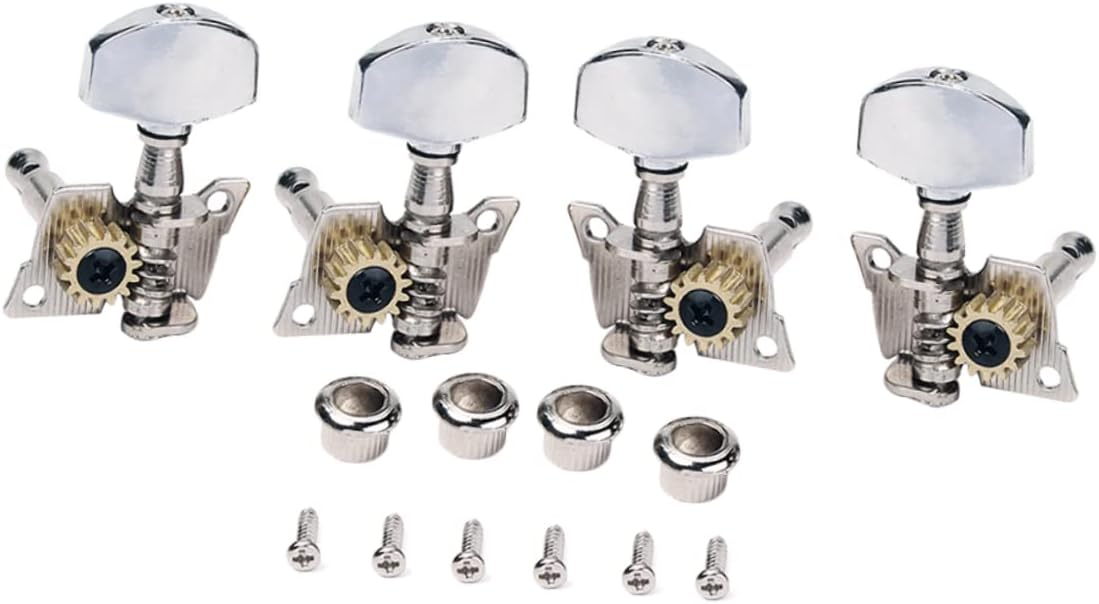 Tuning Machine Nuts Vaguelly 4pcs Sealed Ukulele Tuners Nickel Machine Heads with Plastic ...