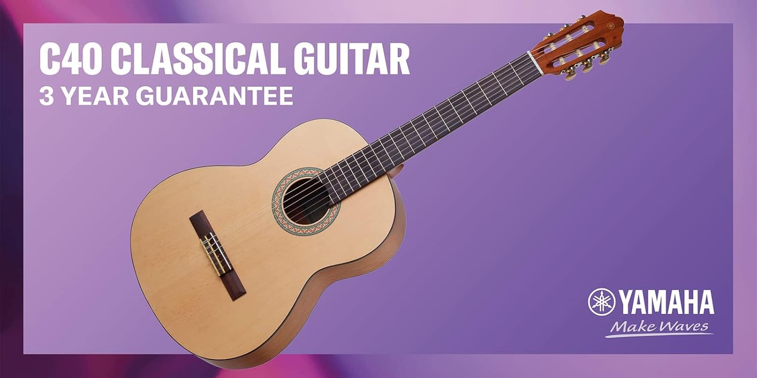 Yamaha C40MII Full Size Classical Concert Guitar – Matt Natural - Image 10