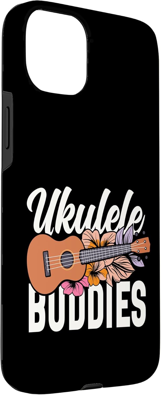 Hawaiian Ukulele Uke Besties Friends Ukulele Buddies Case for iPhone 15 Plus - Image 4