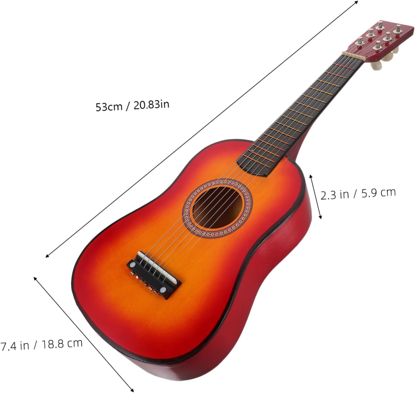 Guitars Color Instrument MOTHNUR Beginner Guitar Sunset Color Lightweight Musical Instrument for ...