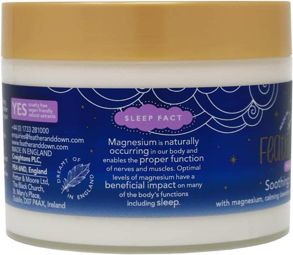 Sleep Butter Feather & Down Magnesium Soothing Sleep Butter (300ml) - With Magnesium ...