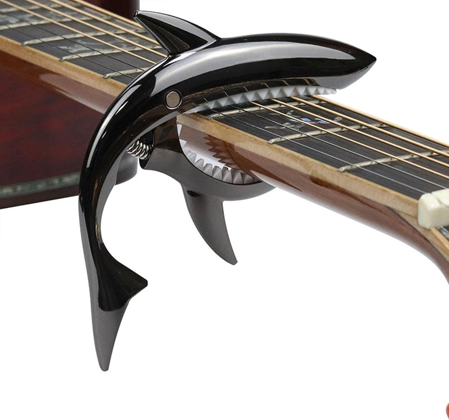 Shark Capo for Guitar - Metal Guitar Tone Clip | Shark Shaped Guitar ...