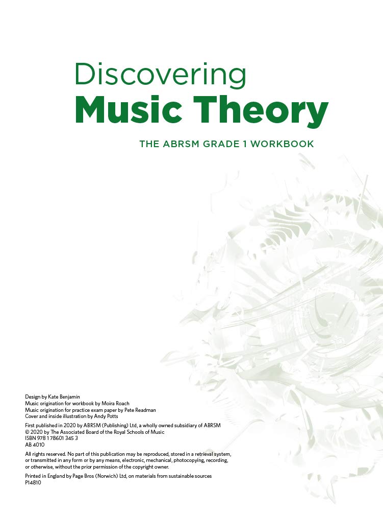 Discovering Music Theory, The ABRSM Grade 1 Workbook (Theory workbooks ...