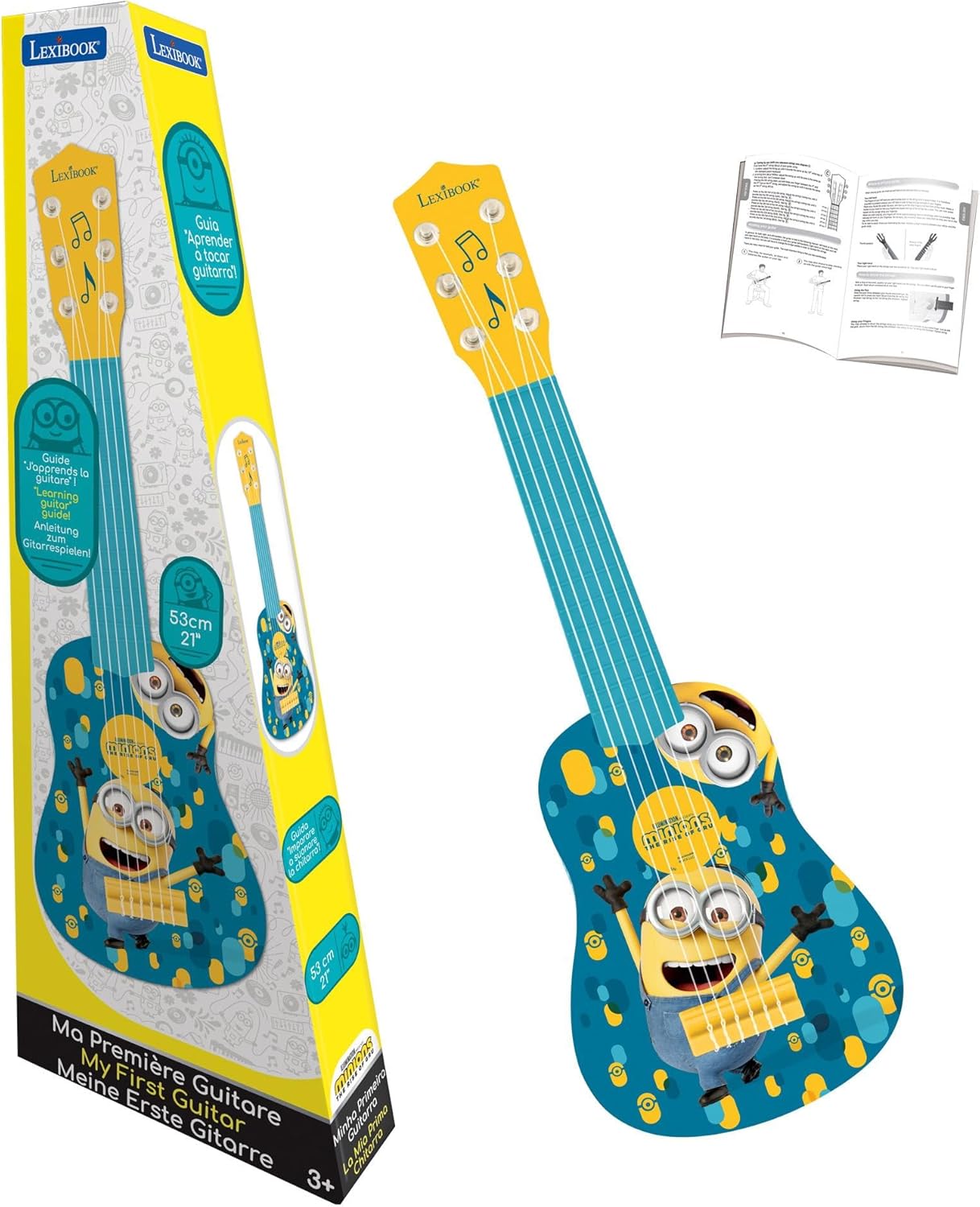 Minions String Lexibook, Despicable Me Minions, My First Guitar for children, 6 nylon ...