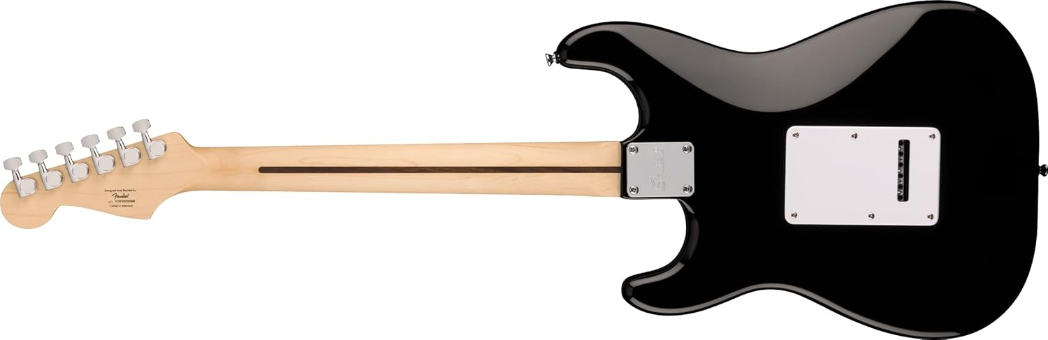 Squier by Fender Sonic Stratocaster Electric Guitar Pack, Maple Fingerboard in Black, Gig Bag, Squier Frontman 10W Amp, Picks, Strap, Cable, Comes with Free Virtual Lessons - Image 6
