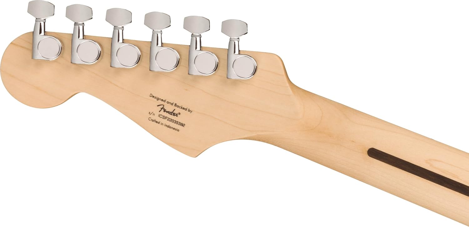 Squier by Fender Sonic Stratocaster Electric Guitar Pack, Maple Fingerboard in Black, Gig Bag, Squier Frontman 10W Amp, Picks, Strap, Cable, Comes with Free Virtual Lessons - Image 8