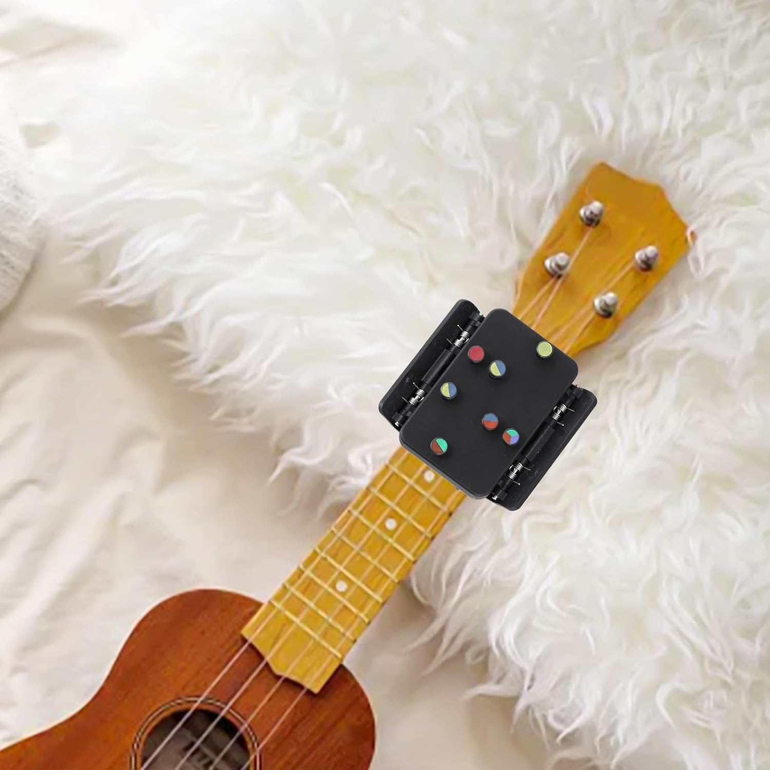 ZYWUOY Ukulele Chord Presser, ABS Finger Protector for Beginners Practice, Black 68.7mm Tool - Image 4