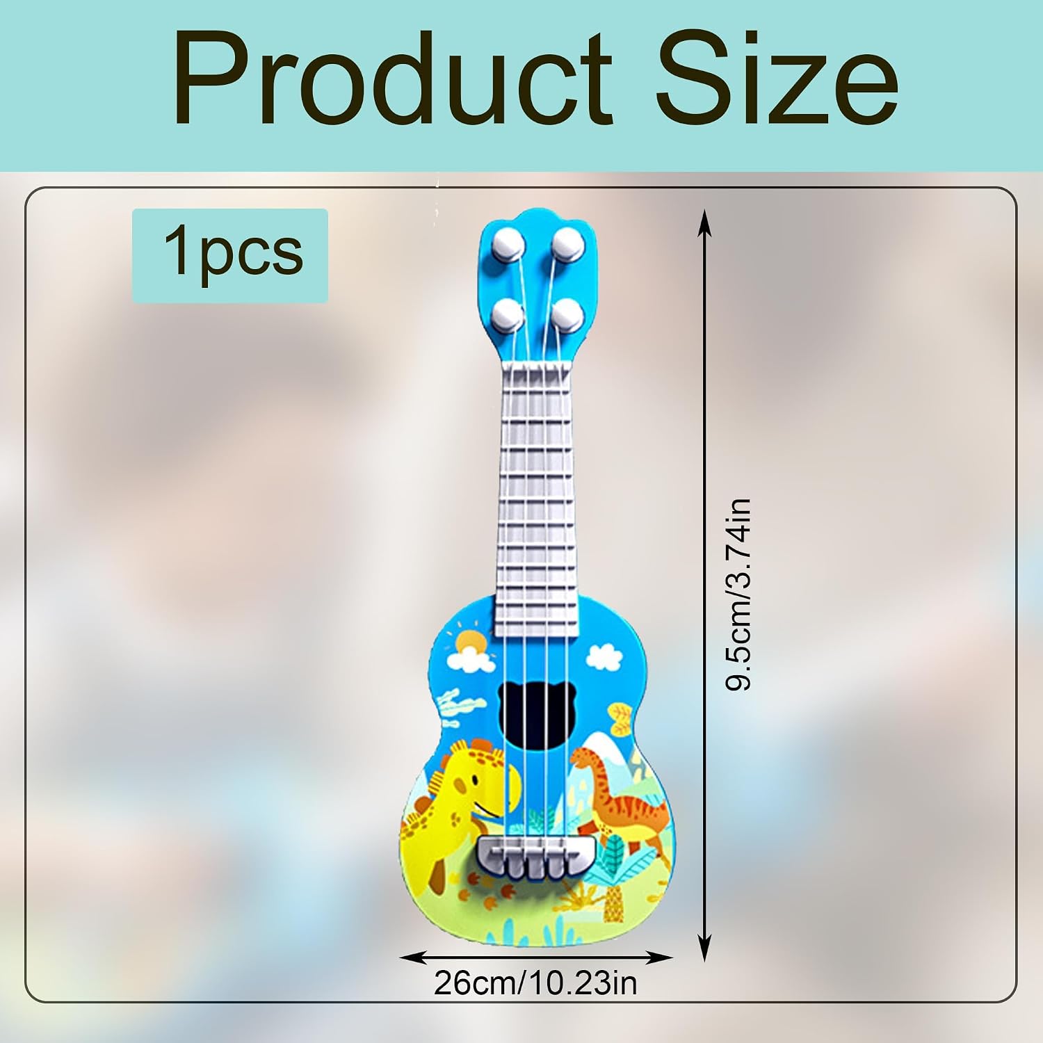 1-Piece Kids Guitar, Toy Guitar and Ukulele for Kids, Mini Musical Instrument for Practice and Display - Image 3