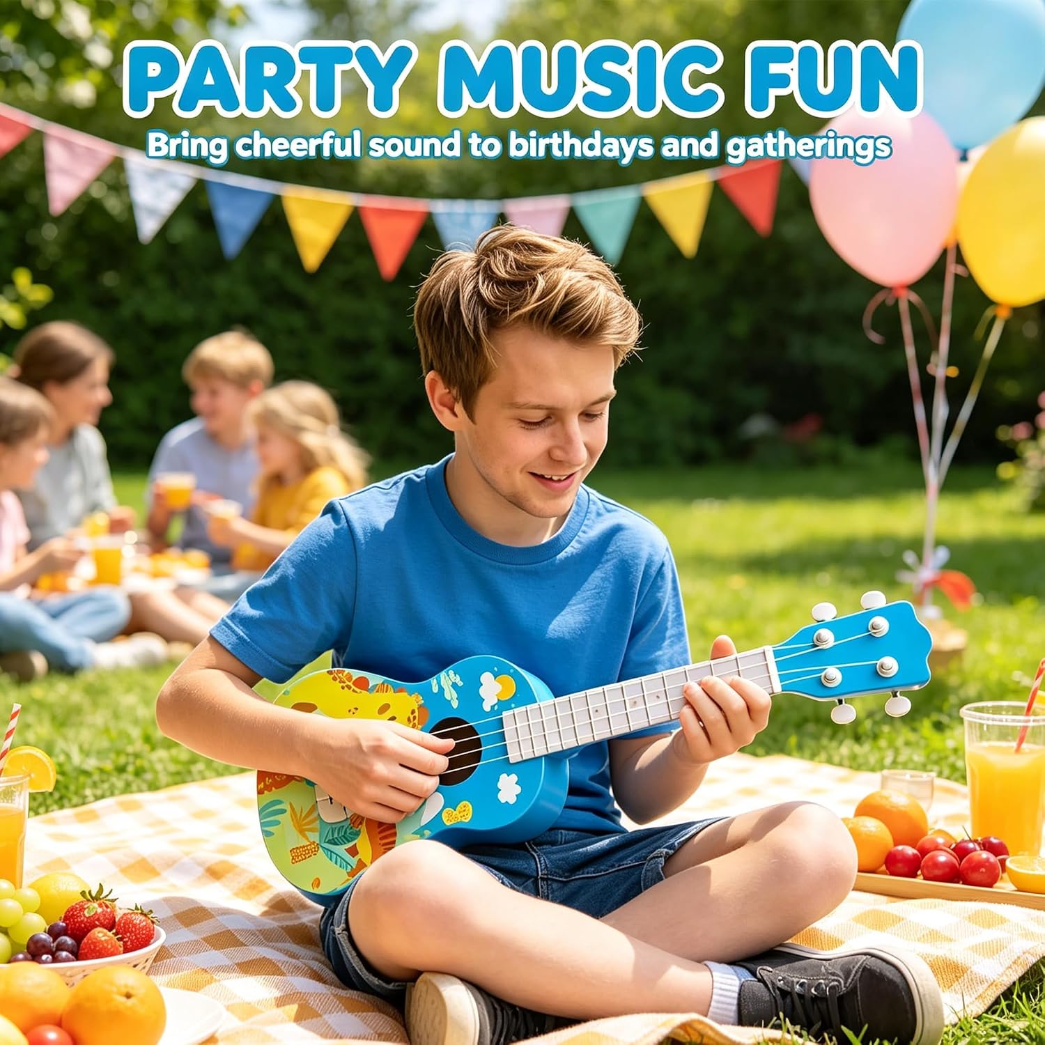 1-Piece Kids Guitar, Toy Guitar and Ukulele for Kids, Mini Musical Instrument for Practice and Display - Image 7
