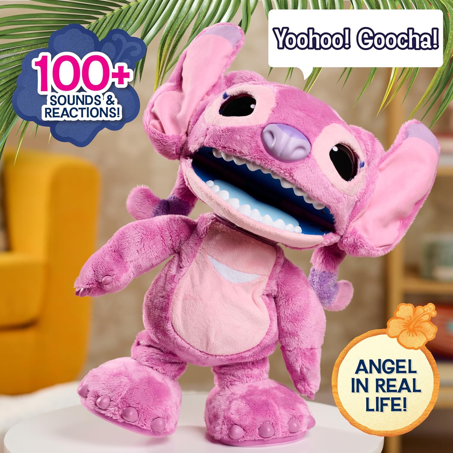Just Play Disney Stitch Ultimate Angel Interactive 43 cm Plush Toy, 100+ Sounds & Reactions, Moves Like a Real-Life Angel, Toy for Fans, Girls, Kids, 3 and Up - Image 3