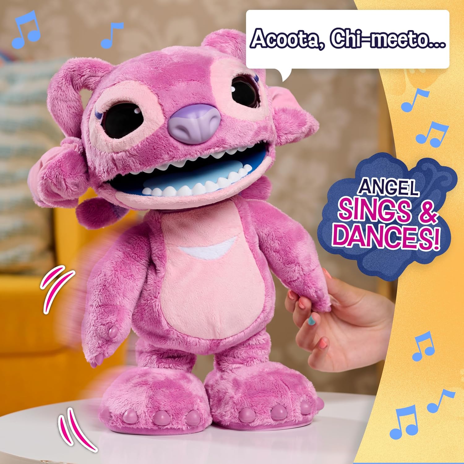 Just Play Disney Stitch Ultimate Angel Interactive 43 cm Plush Toy, 100+ Sounds & Reactions, Moves Like a Real-Life Angel, Toy for Fans, Girls, Kids, 3 and Up - Image 7